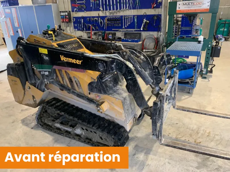 Machine de location Mini Chargeuse Vermeer S 925 TX avant réparation Multiloc